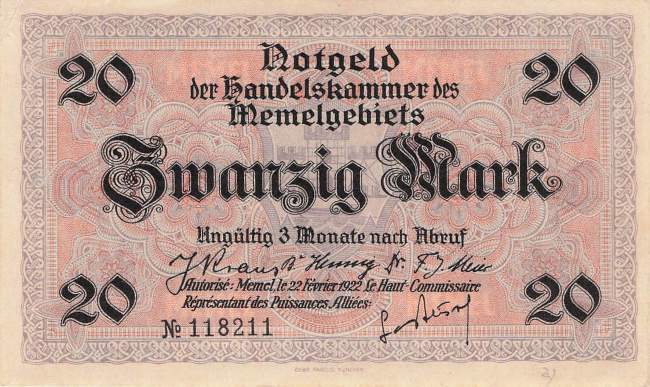 20 Mark 1922